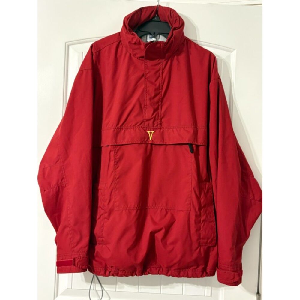 GAP Quarter Zip Pullover Jacket Men's XL Burgundy Red V Logo